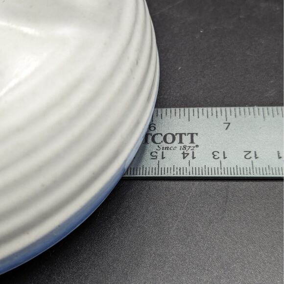 Vintage Hand Thrown Pottery Oil Lamp Signed Steve Fishley 94 White Blue 5 Necks - Picture 10 of 12